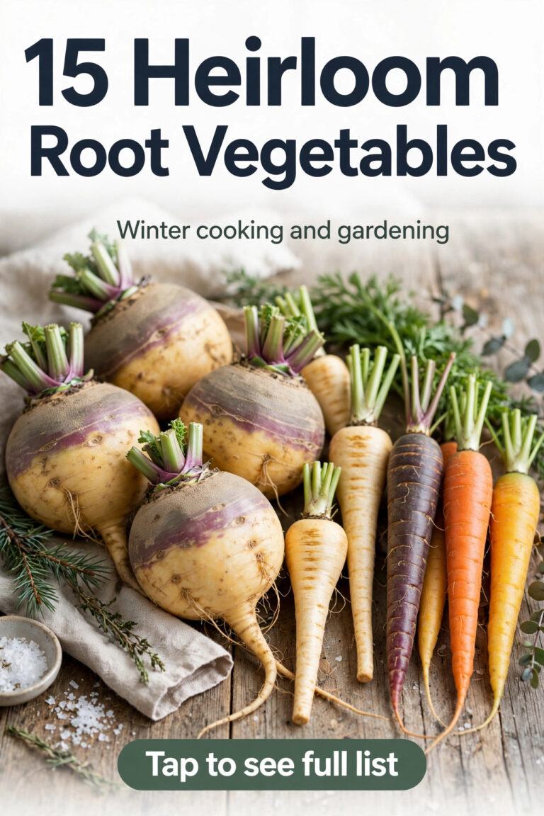 A rustic tray of colourful heirloom root vegetables, including rutabaga, parsnips, beetroots and carrots, ready for winter cooking.
